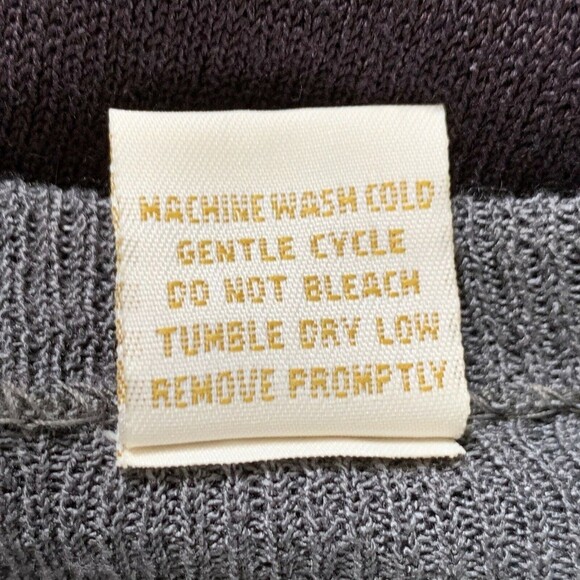 Merona Sweater Dress Women XL Midi Length Shift Block Color Black Gray - Picture 10 of 11